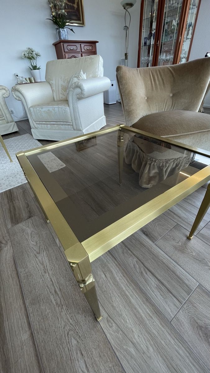 Tavoli: Tisch Messing Glas 60x60 – Usato da Wettswil venduto da MoeLu