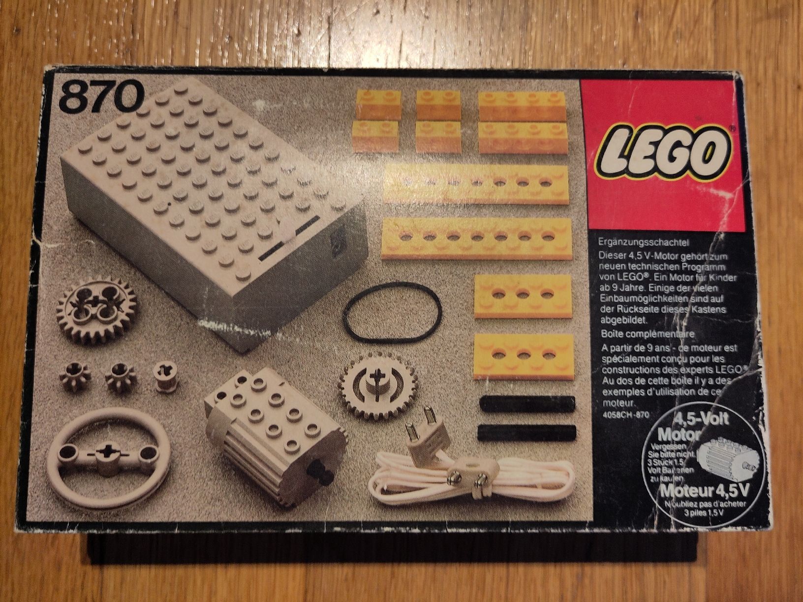 Lego Giocattoli: LEGO Technic 870 - 4.5V Motor - vintage – Usato da Lanzenhäusern venduto da Kula4