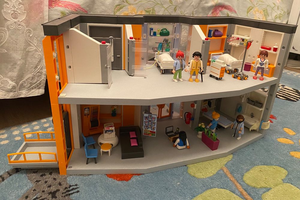 Station Murale Hôpital Playmobil 3432 Et 3771 - Comme Neuf - Occasion