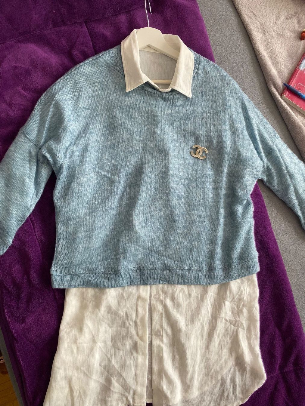 Blusen: Hellblauer Pulli – Neu (gemäss Beschreibung) aus Kloten von swarovski16 1