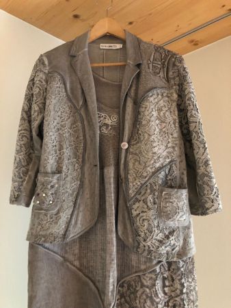 elisa cavaletti Kleid grau mit Jacke