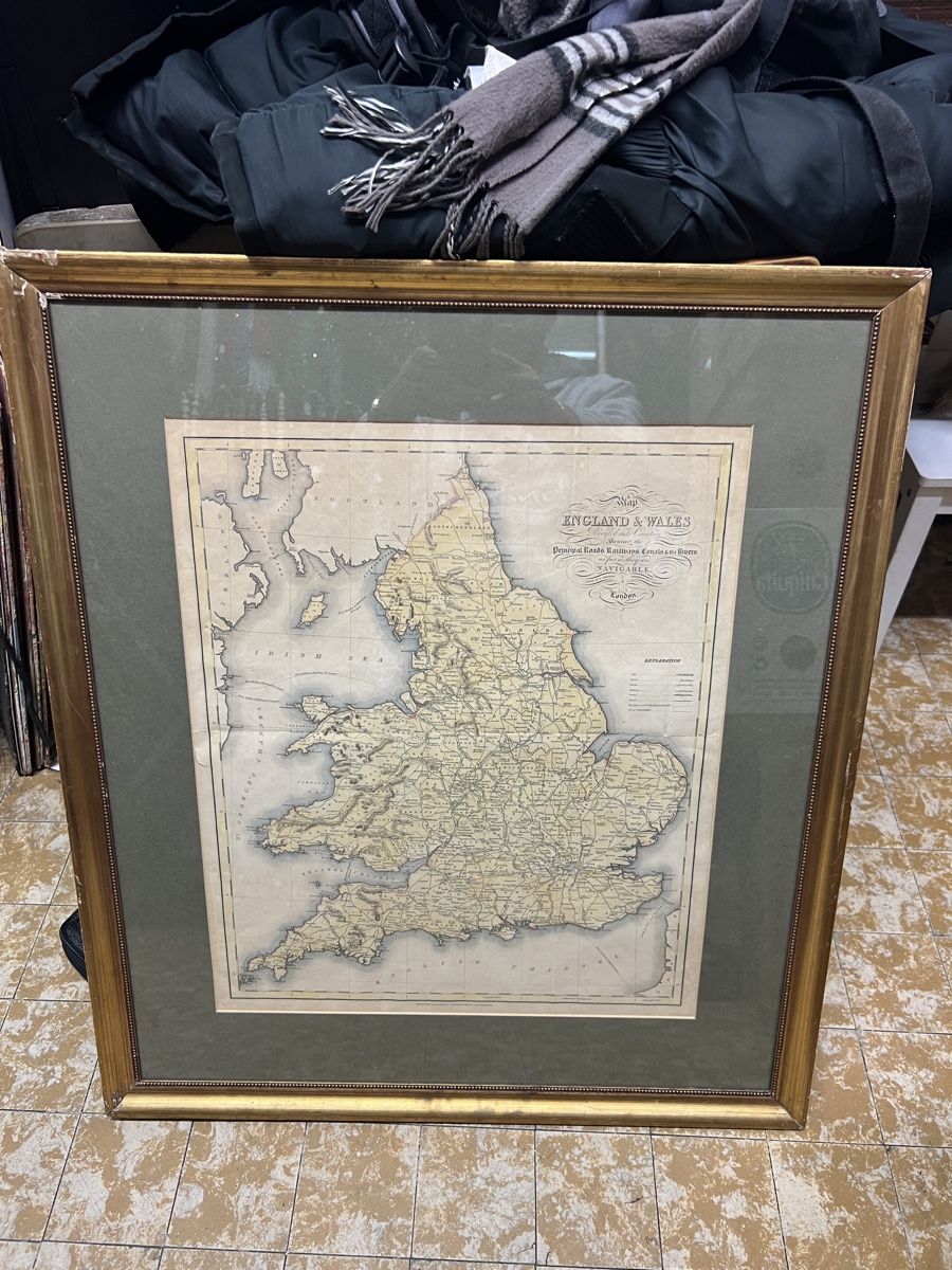 Cartes géographiques & atlas: ANCIENNE CARTE GÉOGRAPHIQUE DE L’ANGLETERRE – D'occasion à Genève par Qanil77
