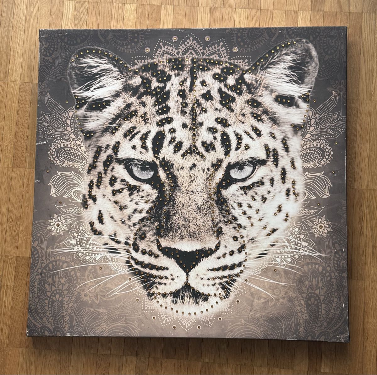 Foto & Immagini: Leinwandbilder Leopard/Elefant mit Glitzersteinchen – Usato da Schwerzenbach venduto da schwerzi70 1