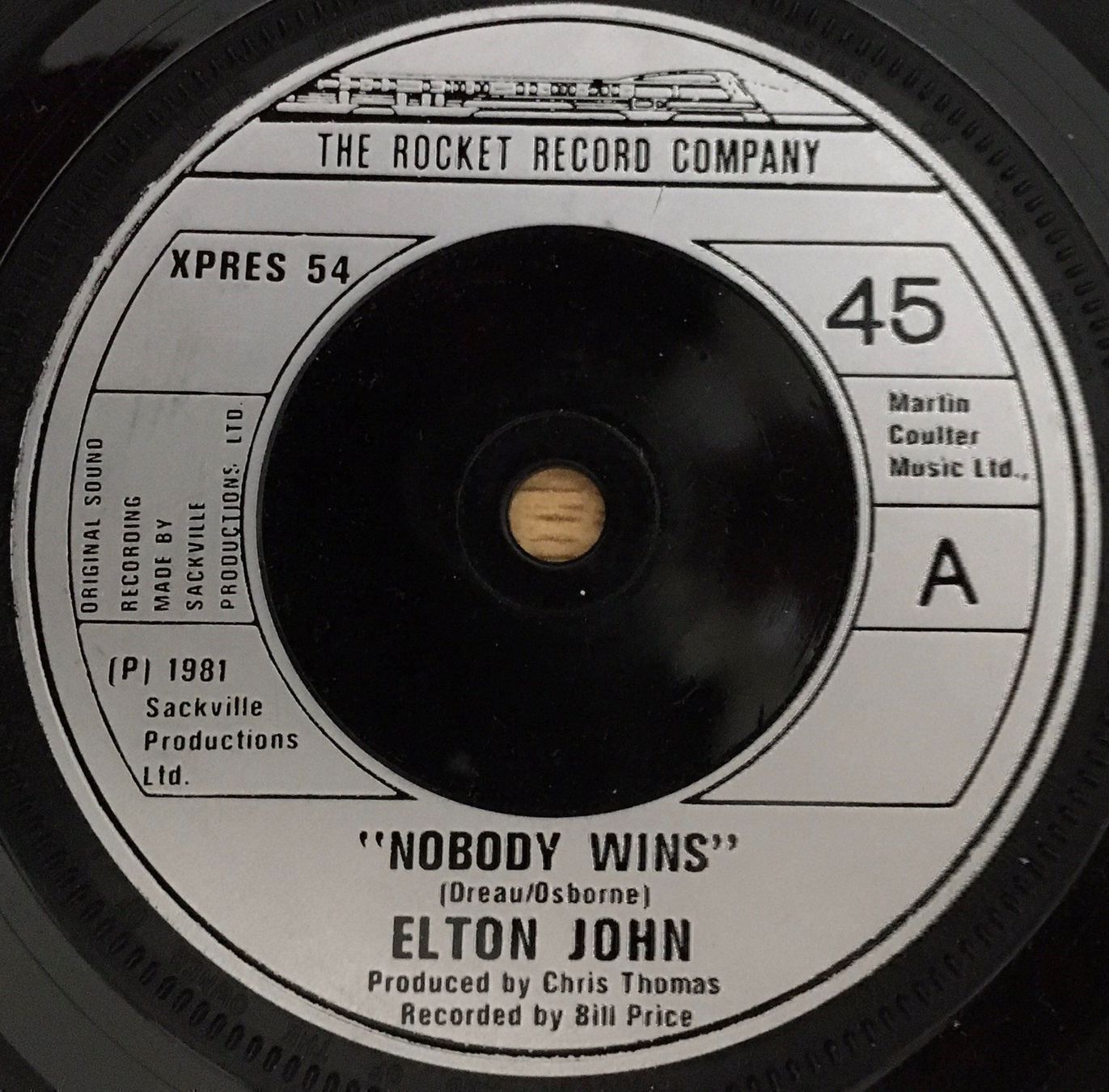 Schallplatten: ELTON JOHN - NOBODY WINS – Gebraucht aus Bussigny von vinyl-pas-cher