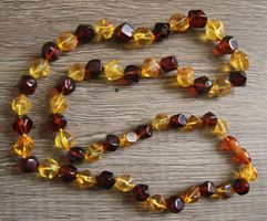 Nachlass: Ostsee Bernstein Schmuck Kette Collier 22 Gramm