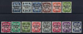 Deutsches Reich 1939 Serie mit Danzig-Überdruck  sauber gest