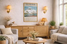 Alois Carigiet -Original 1945-Suisse paradis-Affiche vintage