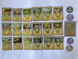 Pokémon Pikachu 30th Celebration Cards 4 Coins EN  lot set 