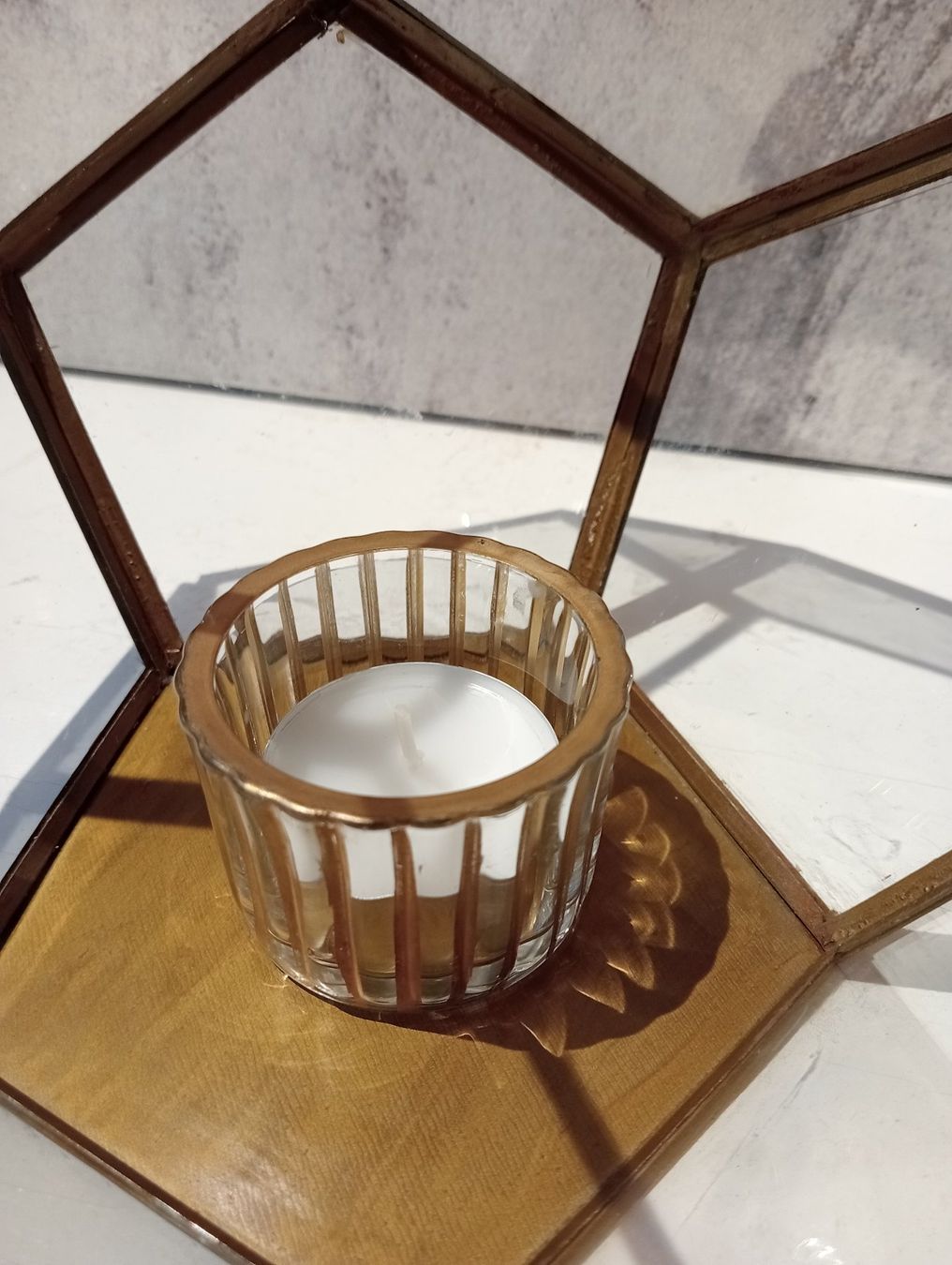 Portacandele: Design Kerzenhalter, Windlicht geometrisch – Usato da St.Niklausen LU venduto da Wirdbereitsverwendet 3