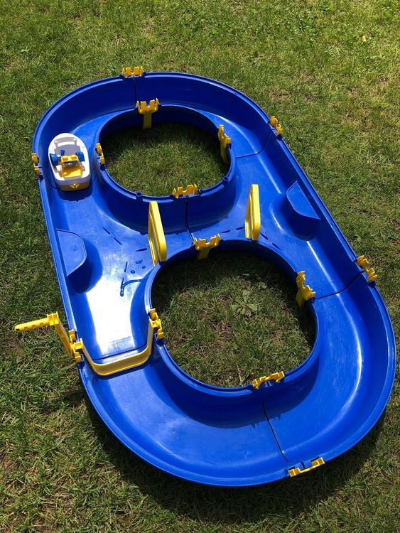 BIG 800055102 - Waterplay Rotterdam, blauw, 89 x 52 x 9,5 cm, 1 boot en 1 speelfiguur, vanaf 3 jaar