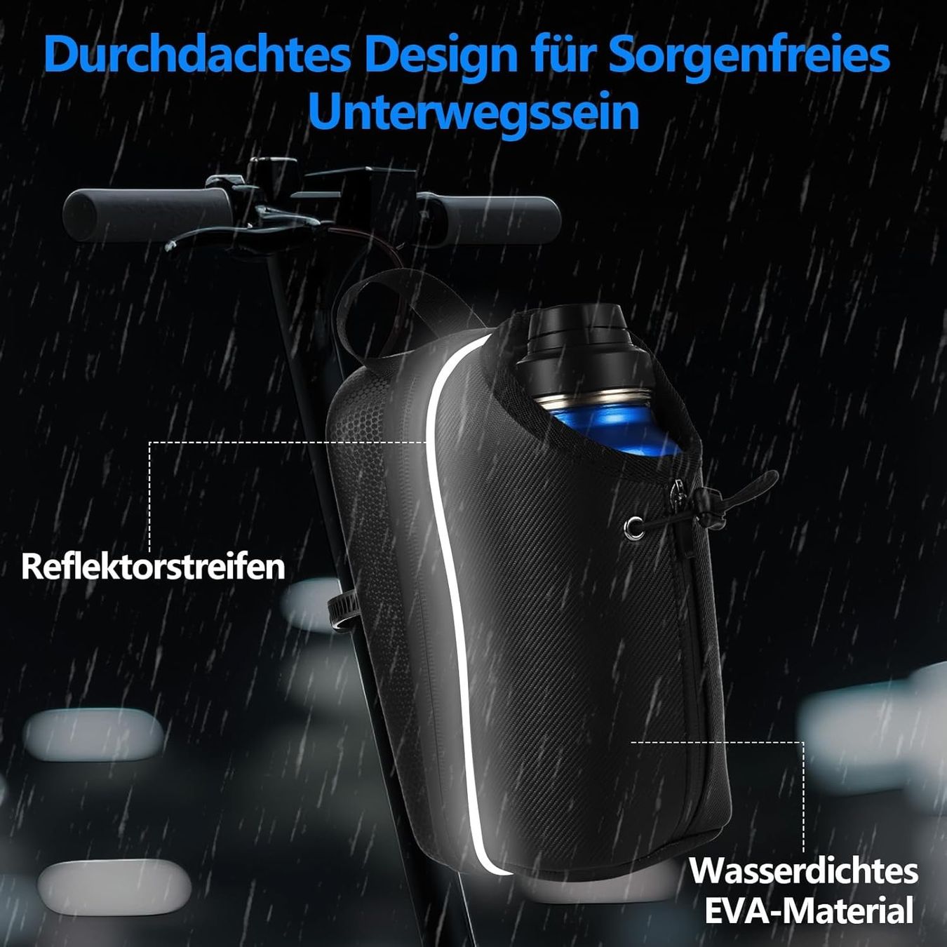 Borse: E-Scooter Lenkertasche 2L mit Flaschenhalter & Klicksystem – Nuovo e nell'imballaggio originale da Suhr venduto da SchnapperCH 4