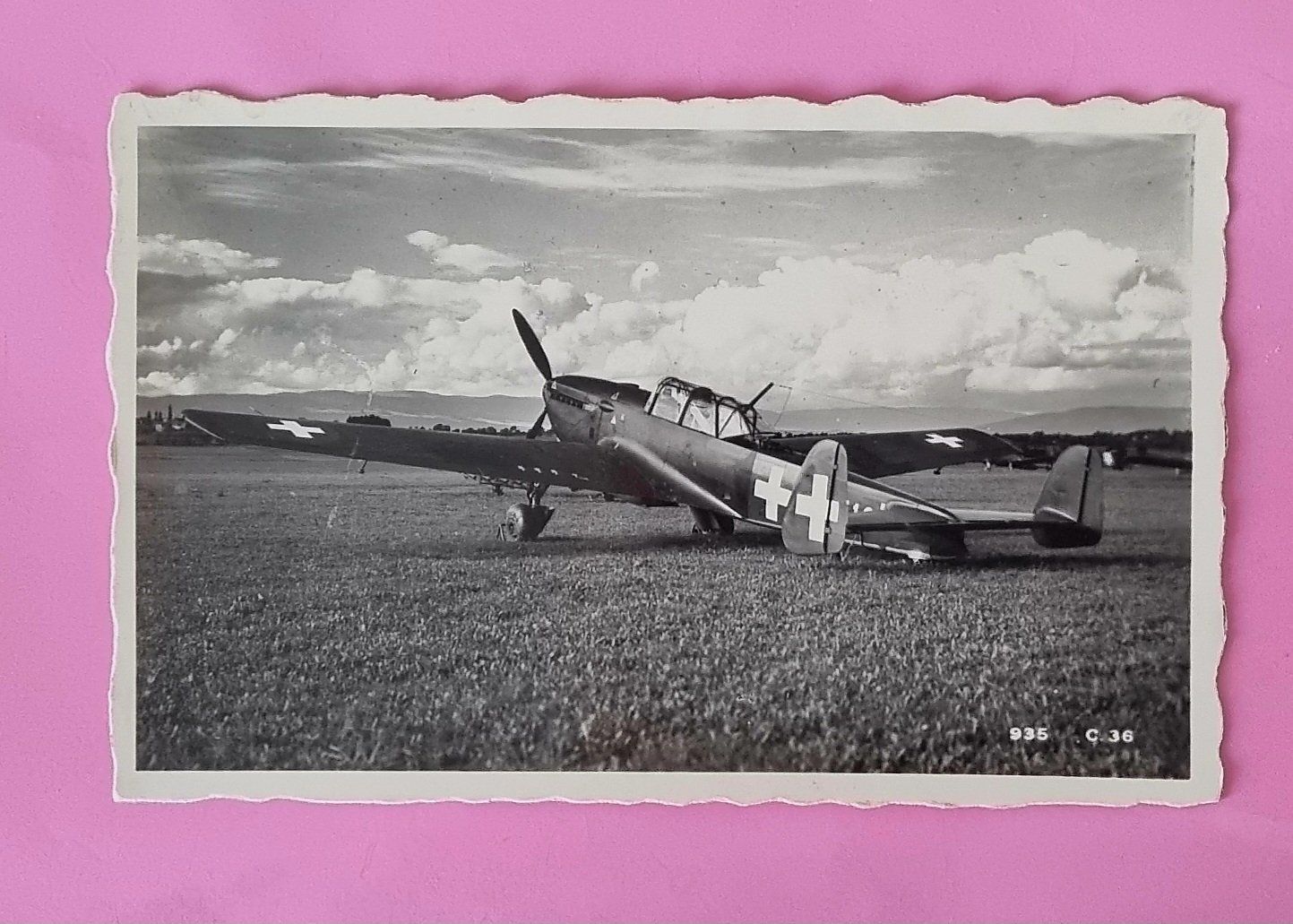 Cartoline postali: Schweizer Luftwaffe - C36 beim Start - Aviatik – Usato da Rothrist venduto da RROENK