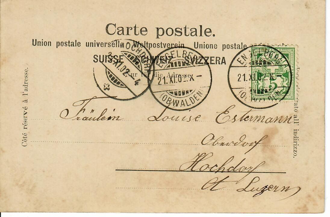 Cartes postales: Engelberg 1902 – D'occasion à Hochdorf par Ziegel-16 1
