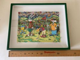 James Rizzi 3D, The 18th Hole, handsigniert nummeriert 1993