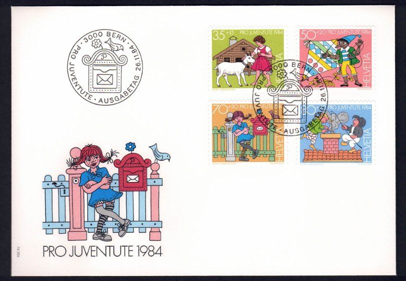 Tutti i francobolli: FDC Pro Juventute 1984 – Nuovo (secondo la descrizione) da Pfäffikon ZH venduto da Romulus