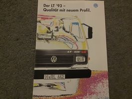 VW LT 93 Verkaufsprospekt 8 Seiten Februar 1993