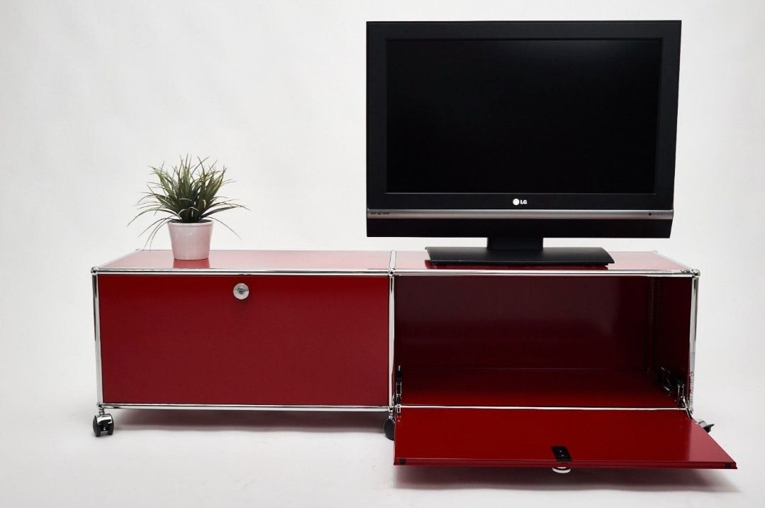 USM Mobili TV: USM TV Lowboard Rot (Preis VB) – Usato da Zürich venduto da LUXUS2020