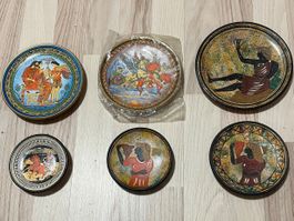 6 Dekorative Griechische WAND-TELLER / versch, Grössen