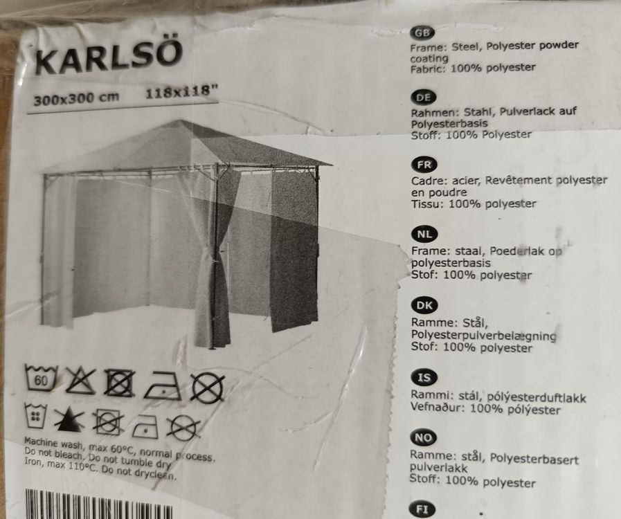 Pavillon "Karlsö" mit Gardinen Kaufen auf Ricardo