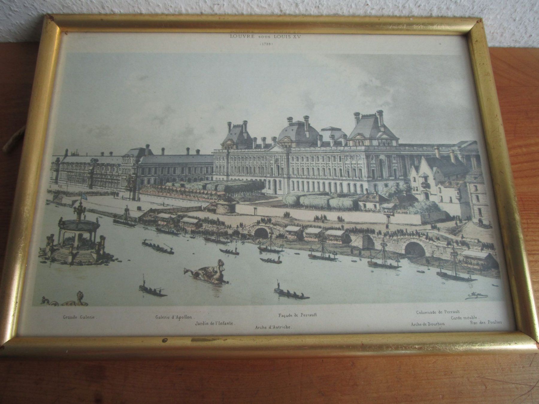 Foto & Immagini: Antikes Bild Louvre Paris, gerahmt – Usato da Binningen venduto da mondoantico