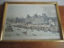 Antikes Bild Louvre Paris, gerahmt