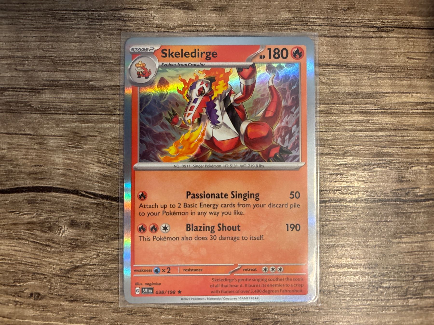 Pokémon Carte collezionabili: Skeledirge SVI EN NM – Nuovo (secondo la descrizione) da Frutigen venduto da swissTCGworld