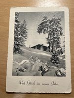 Alte St. Moritz Karte, Winterlandschaft, Jahrgang 1945!