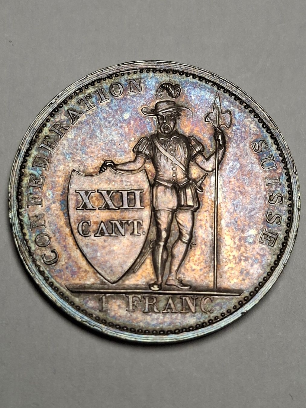 Tutti le monete: 1 Franken 1845 Waadt – Usato da Zürich venduto da al-dea