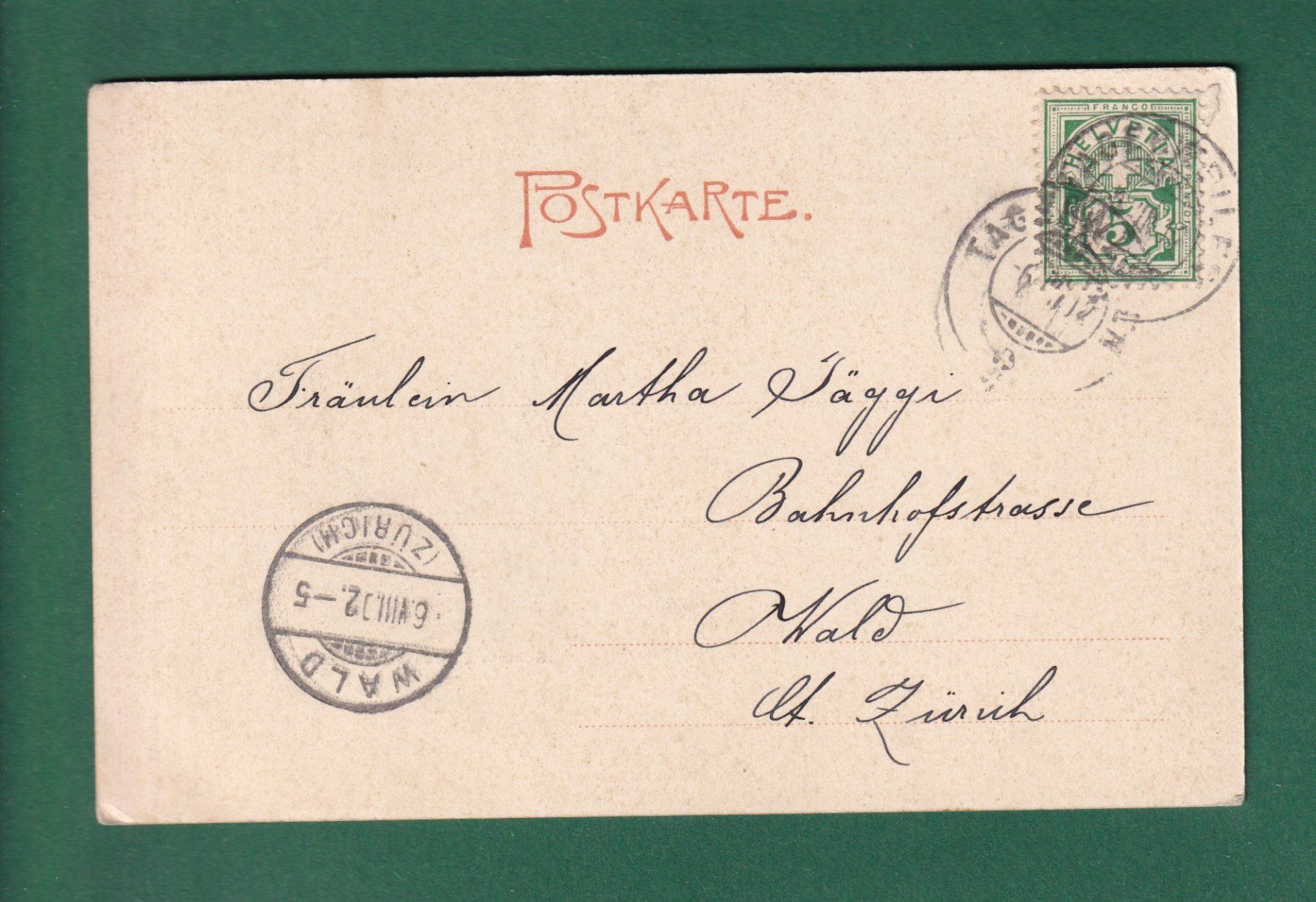 Cartoline postali: KONSTANZ - Schloss Castell - 1902 – Usato da Pully venduto da nicecards-shop 1