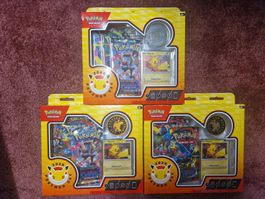 3x Pokémon Day Phantasmal Flames/Mega Evolution OVP EN