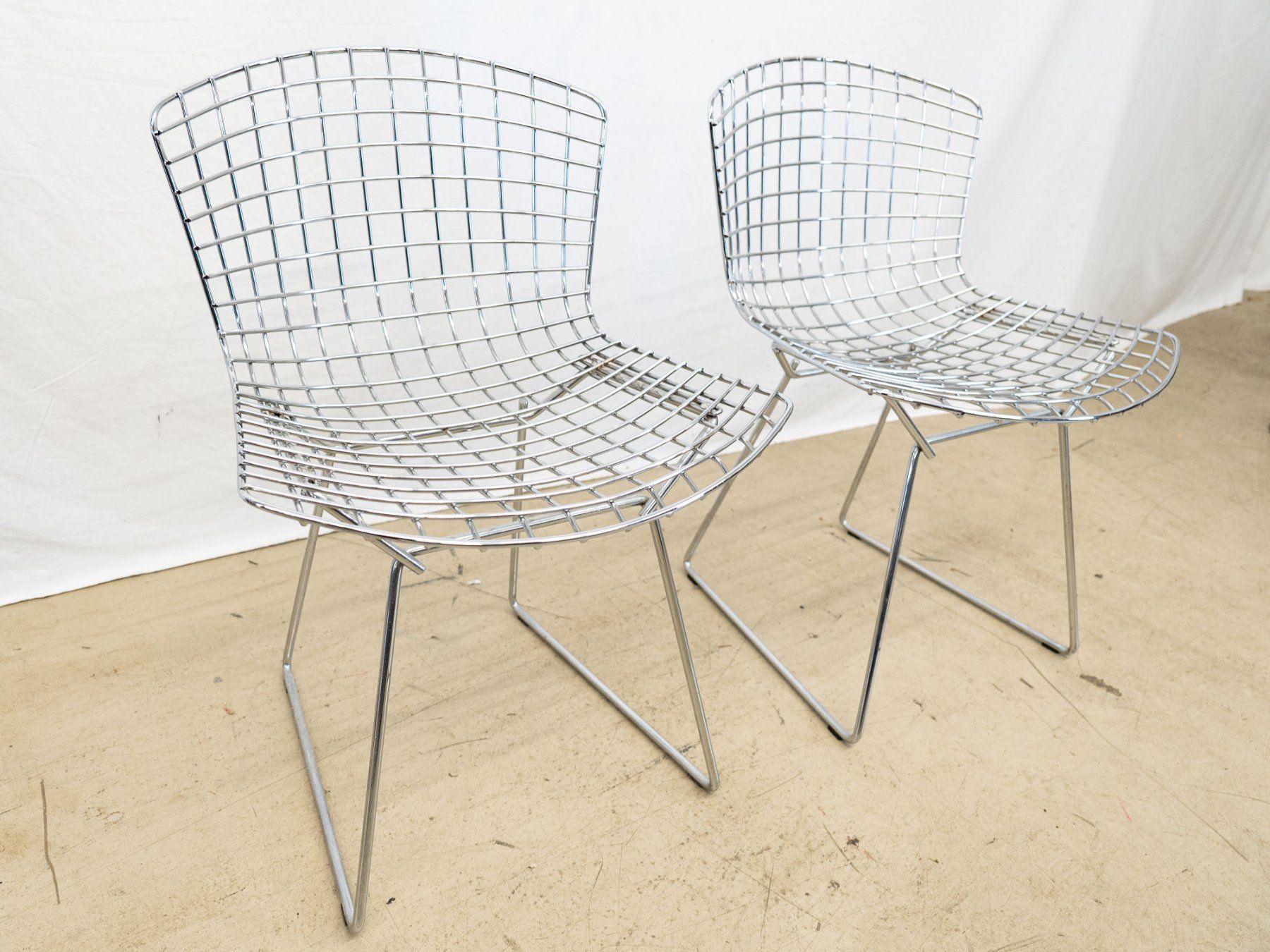 Knoll Chaises: 2 Knoll Bertoia Side Chairs - Drahtchrom - Ref. 06/06 – D'occasion à Au ZH par BrockiAu 1