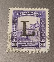 Kolumbien 1950 Lansa flugpost alte briefmarke