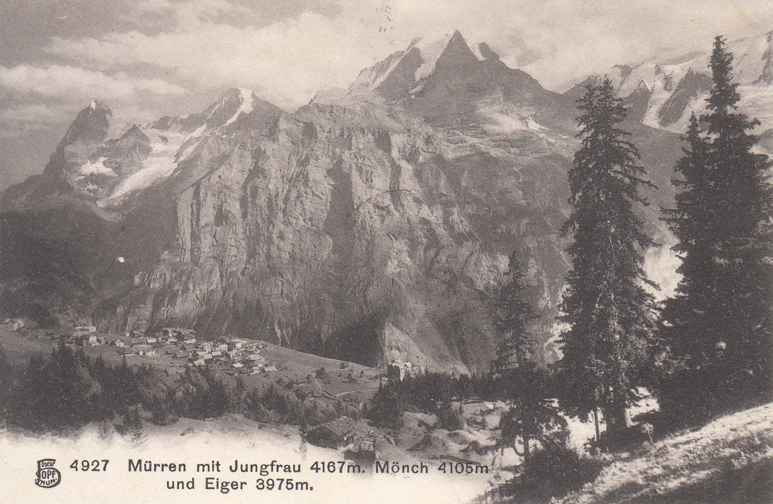 Cartoline postali: Mürren 1909 – Usato da Bürglen TG venduto da StampGraf