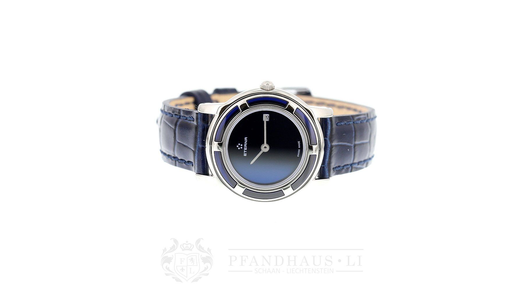 Eterna Orologi: ETERNA LADY GALAXIS DAMENUHR BLAU NEU – Nuovo e nell'imballaggio originale da Schaan venduto da Pfandhaus-LI 1