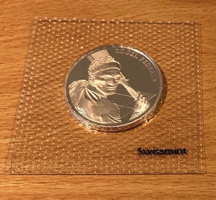 Tutti le monete: Roger Federer Sondermünze 2020 Silber – Nuovo e nell'imballaggio originale da Netstal venduto da plutzger