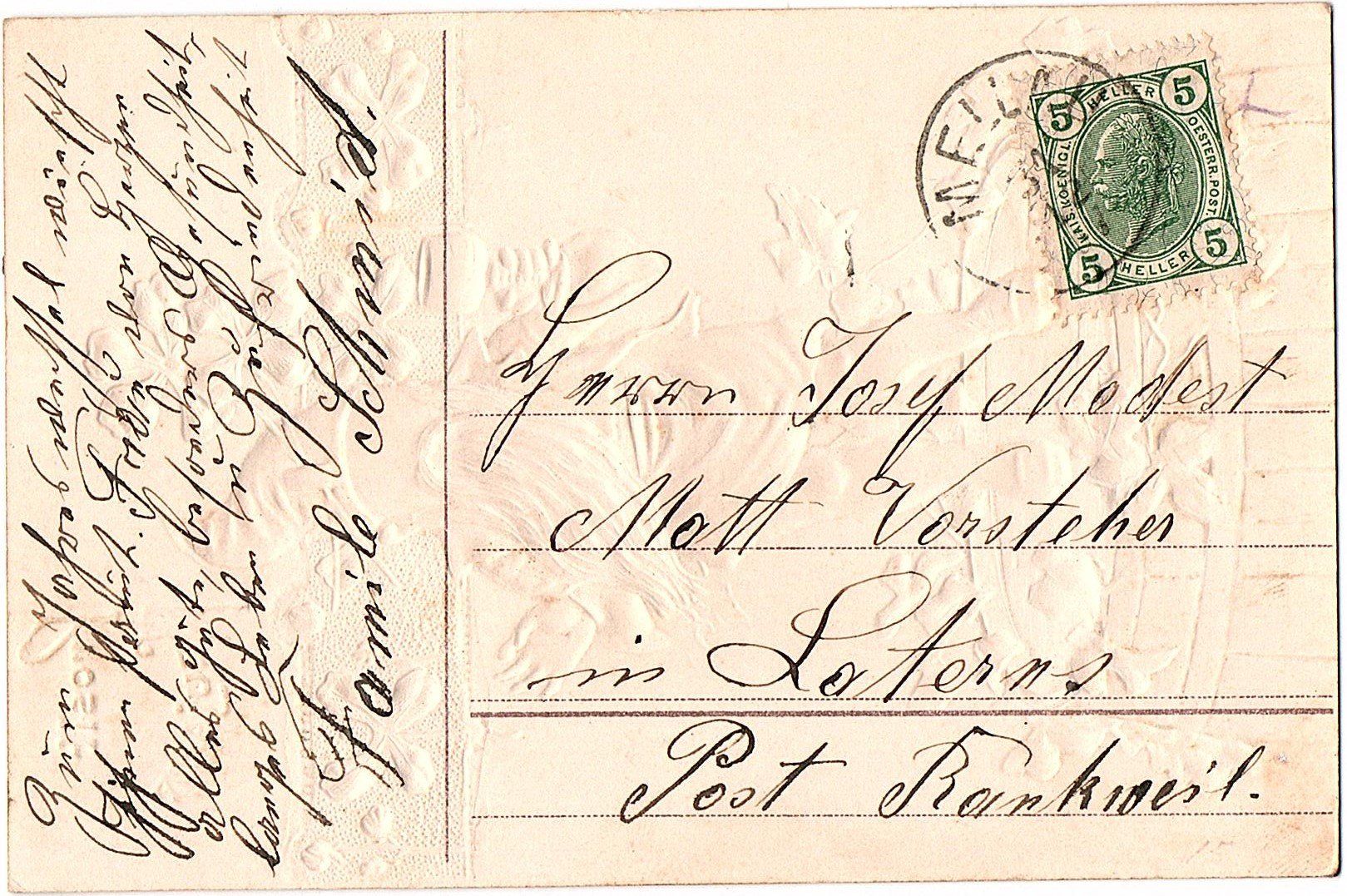 Cartoline postali: Ansichtskarte Neujahr Zwerg antik – Usato da Mörschwil venduto da lindaswunderkiste 1