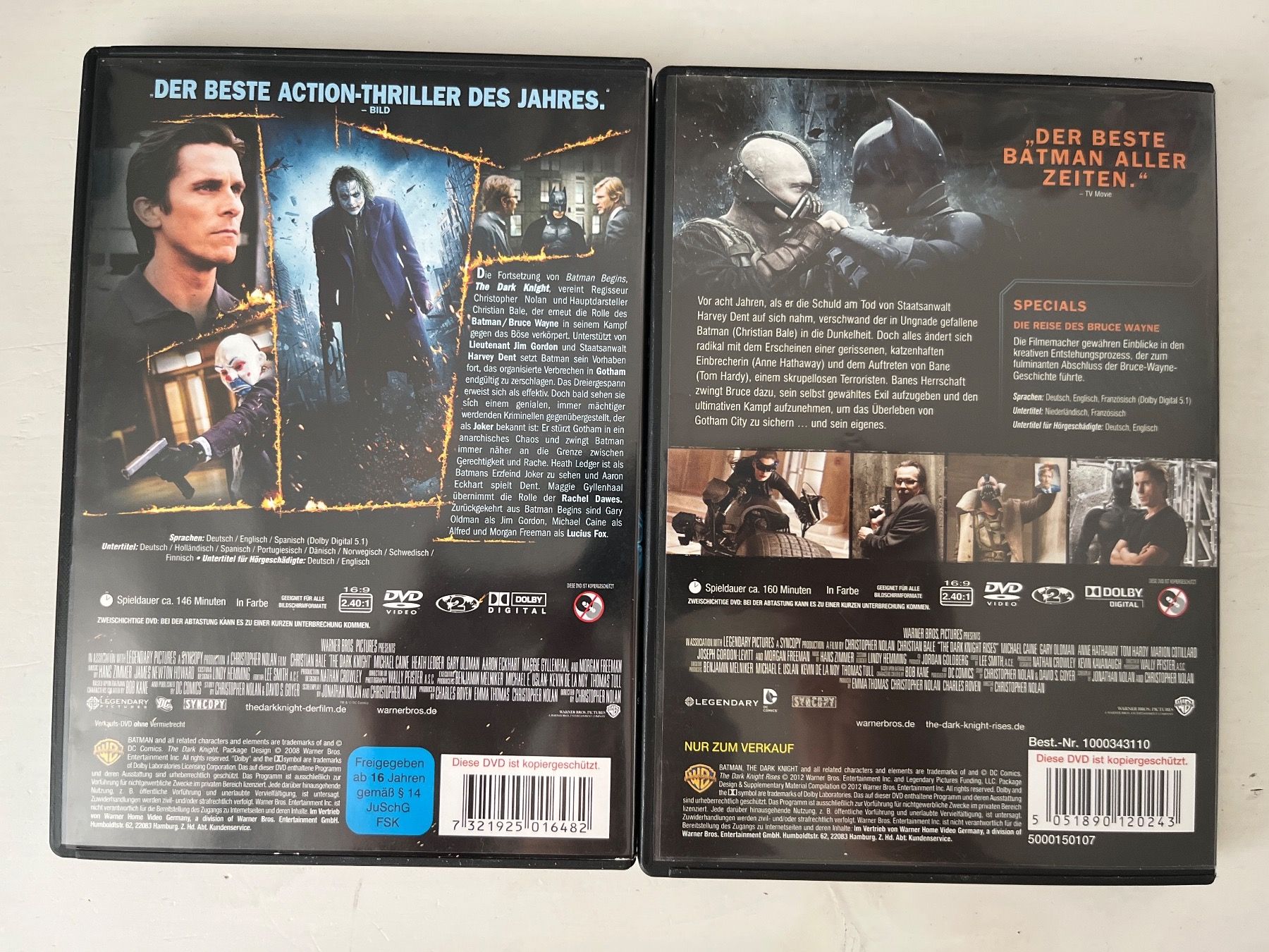 Tutti i DVDs: Batman 1-3, DVD 📀 – Nuovo (secondo la descrizione) da Sierre venduto da black.box 4