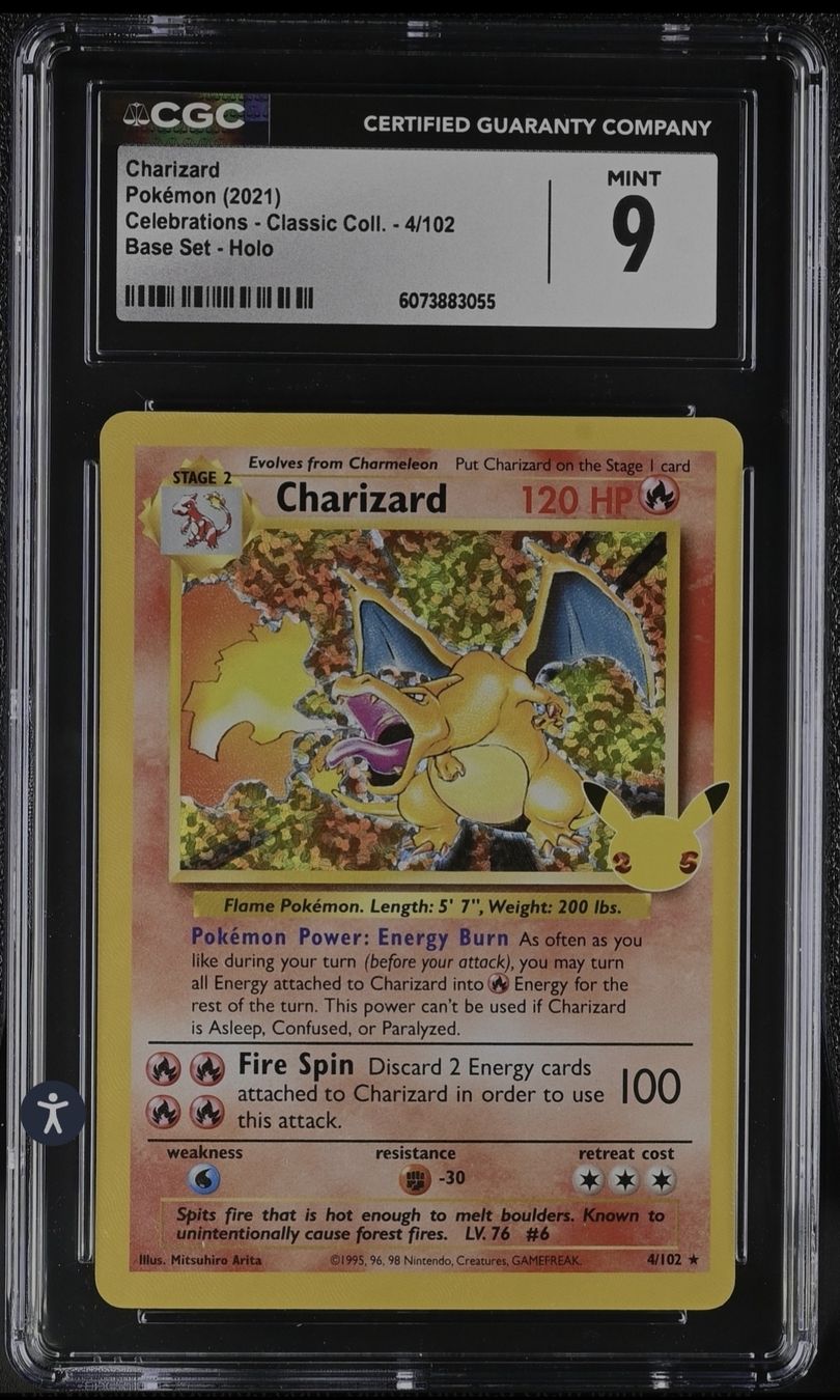Pokémon Carte collezionabili: Charizard 4/102 Holo | CGC 9 Mint – Nuovo (secondo la descrizione) da Nänikon venduto da levelupstore.ch