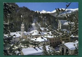 Sils im Oberengadin, Dorfpartie, 2001, gelaufen, Grossformat