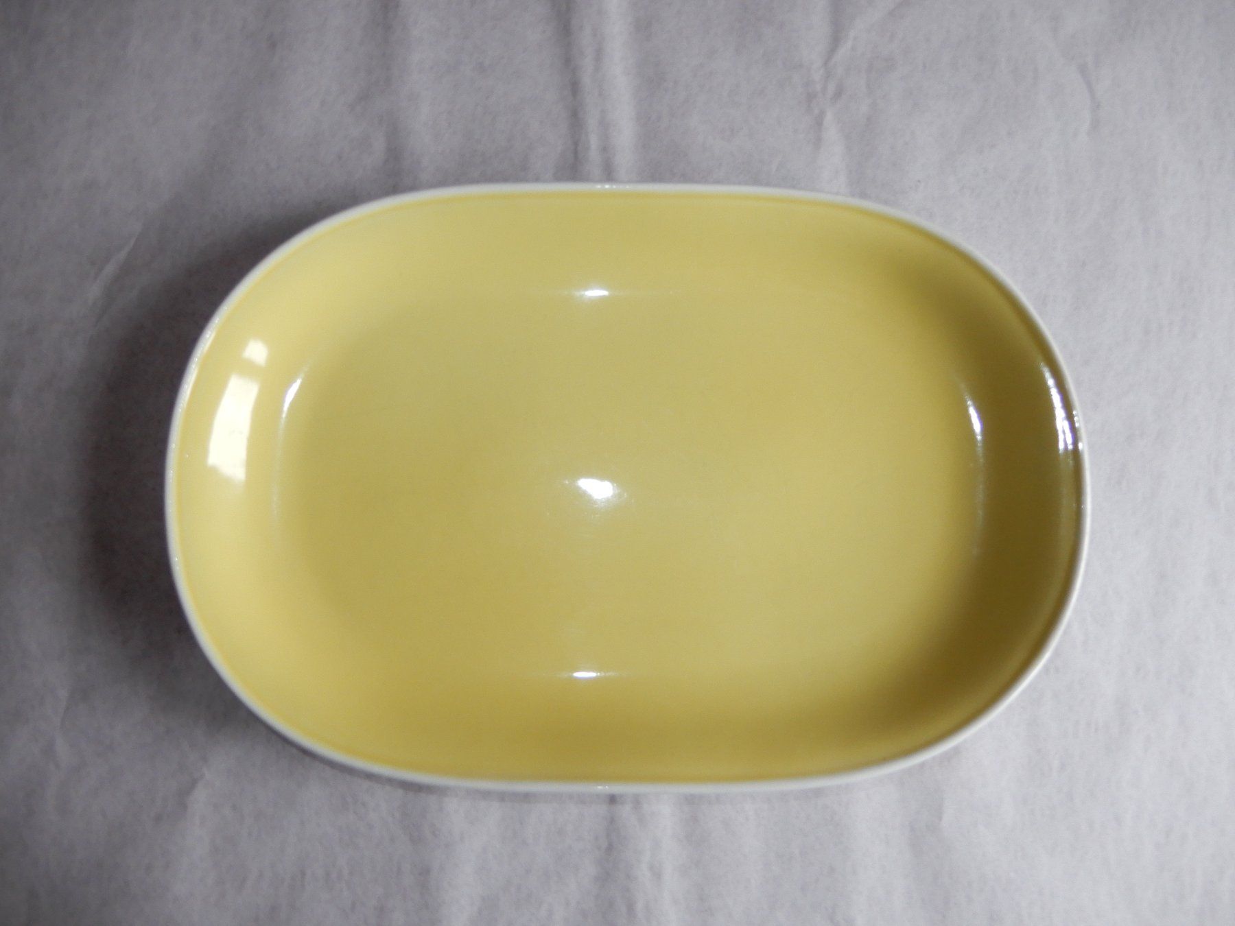 Rössler Piatti di portata: Rössler grosse Fleischplatte 36 cm, gelb, gut – Usato da Senèdes venduto da tintinette43 1