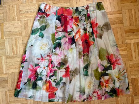 BASLER Seiden Rock Jupe floral BW 44 NEU gefüttert