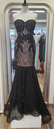 Elegantes Abendkleid Gr.36,Spitze, schwarz, Meerjungfrau S
