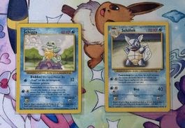 Pokémon - 2x Schiggy & Schillok base set DE !!!