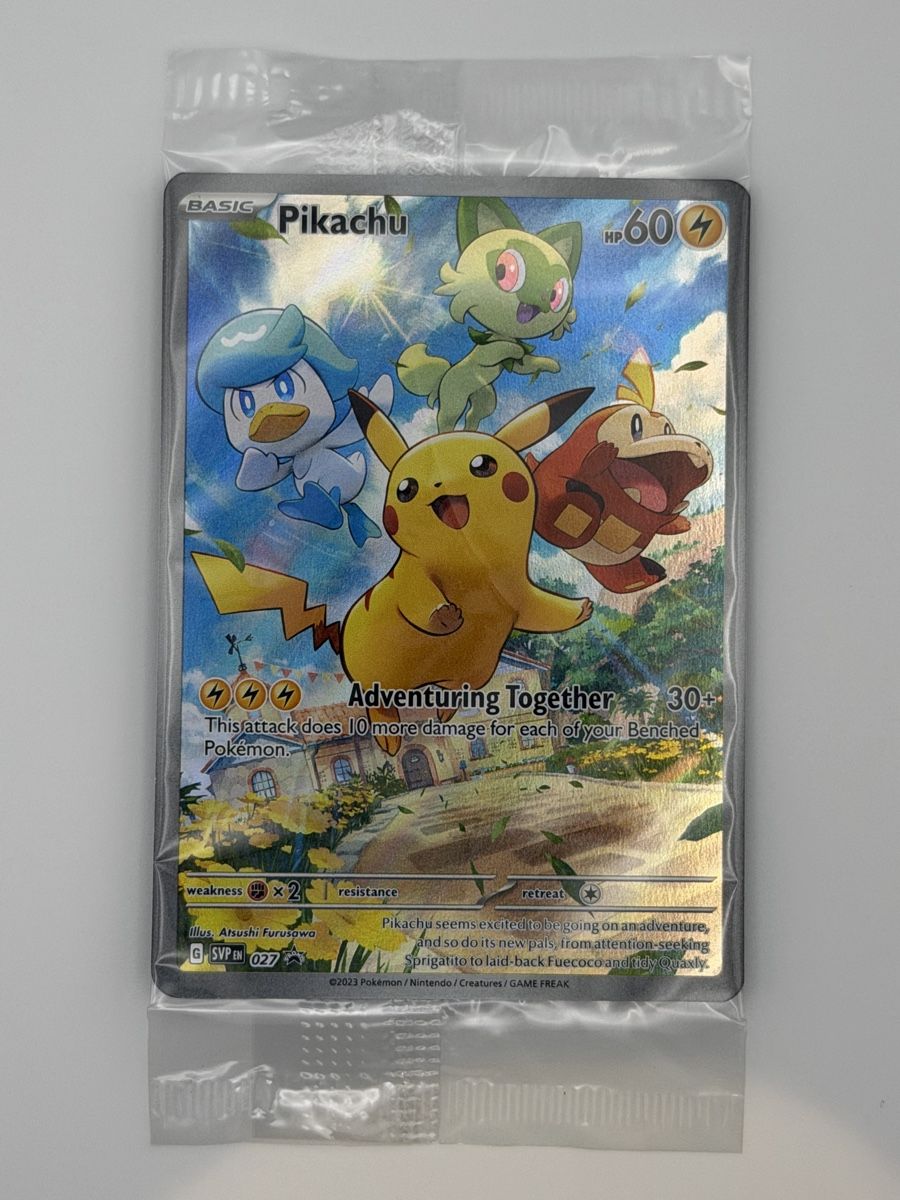 Pokémon Carte collezionabili: Pokémon Pikachu 027 Promo – Nuovo e nell'imballaggio originale da Uster venduto da EDM1903