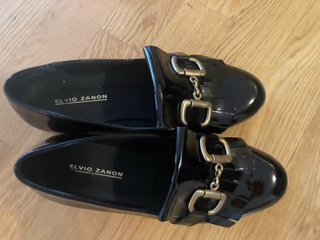 Elvio Zanon Lack Loafer Gr. 39 schwarz