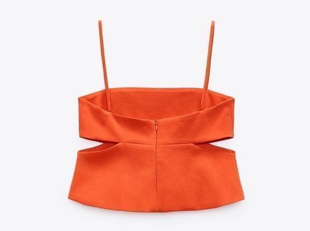 Zara Top: Zara Crop Top Cut out orange – Nuovo (secondo la descrizione) da Zürich venduto da sellingmystuff1 1