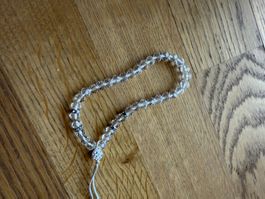 Armband Kristallschliff weiss silberfarben FÜR HANDY