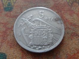 ESPAGNE  5  Pesetas  1957