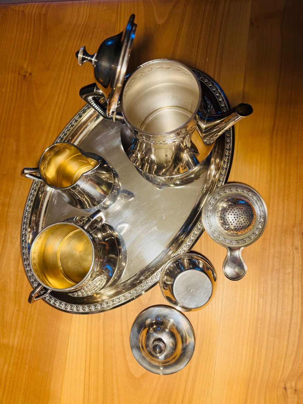 Set di piatti: Antikes WMF Art Déco Tee-Service Set versilbert – Usato da Cham venduto da matap1 4