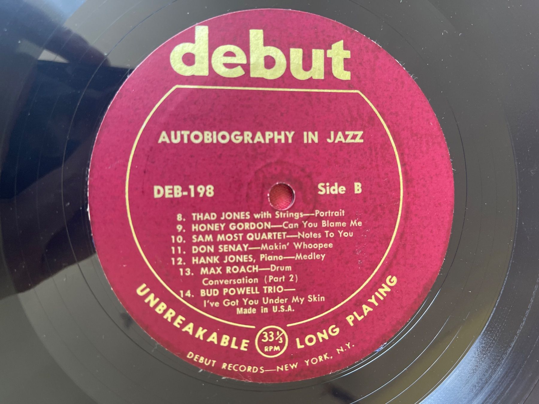 Dischi in vinile: A494/Debut Records - Autobiography in Jazz – Usato da Frutigen venduto da Philippe_jsp 2